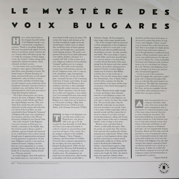 Le Mystère Des Voix Bulgares : Le Mystère Des Voix Bulgares (LP, Album, RE)