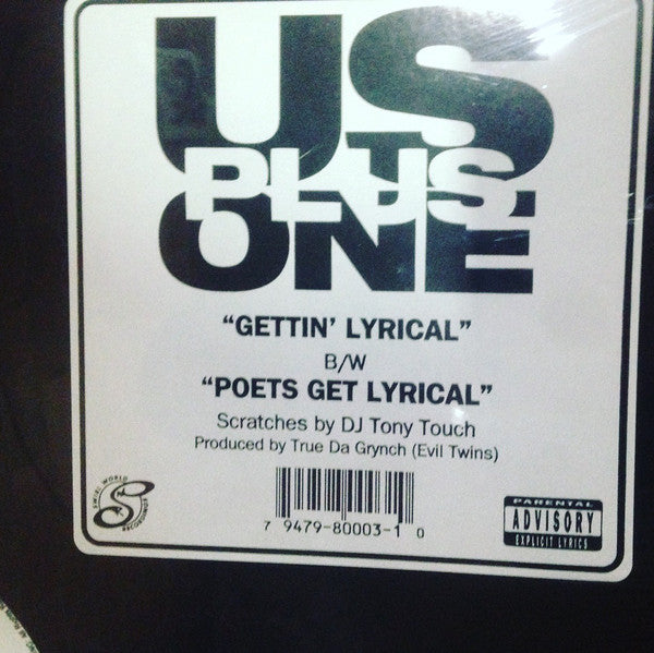 Us Plus One : Gettin' Lyrical / Poets Get Lyrical (12")