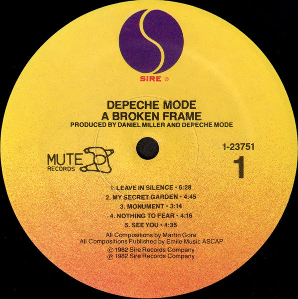 Depeche Mode : A Broken Frame (LP, Album, RE, RP, SRC)