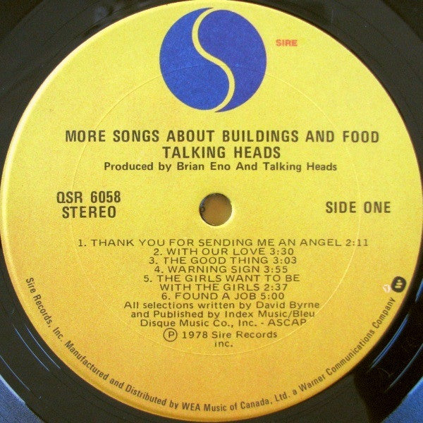 Talking Heads : More Songs About Buildings And Food (LP, Album, RE, Don)