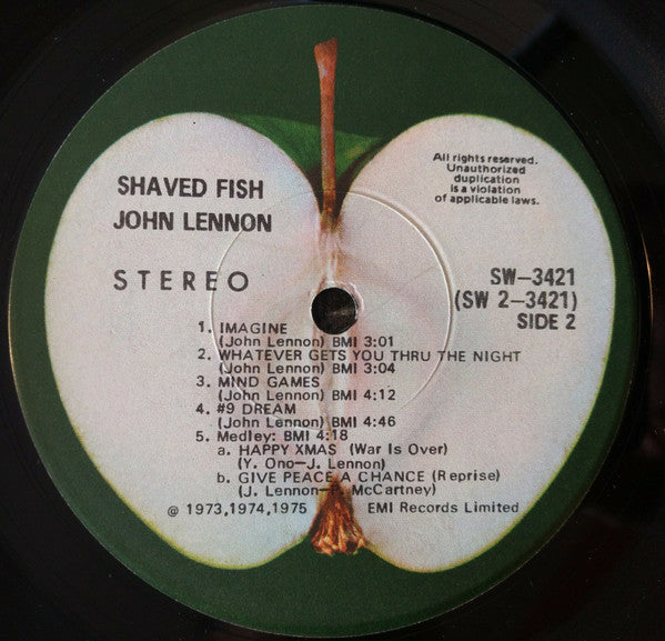 John Lennon / The Plastic Ono Band : Shaved Fish (LP, Comp)