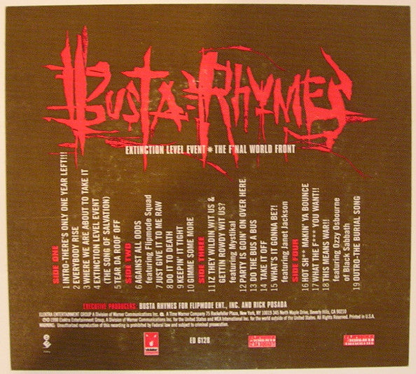 Busta Rhymes : Extinction Level Event - The Final World Front (2xLP, Album, Promo, Cle)