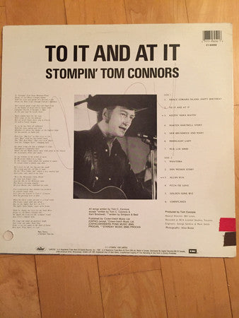 Stompin' Tom Connors : To It And At It (LP, Album, RE)