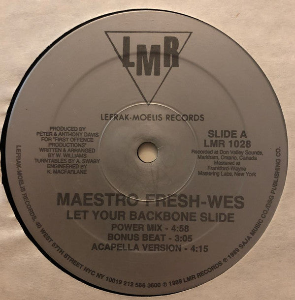 Maestro Fresh-Wes : Let Your Backbone Slide (12")