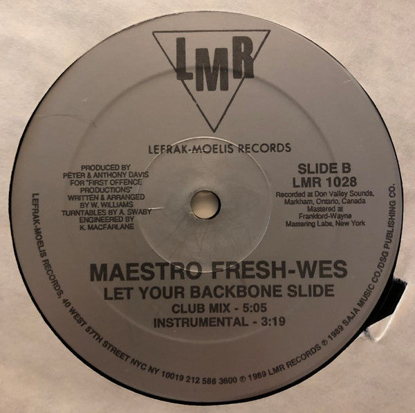 Maestro Fresh-Wes : Let Your Backbone Slide (12")