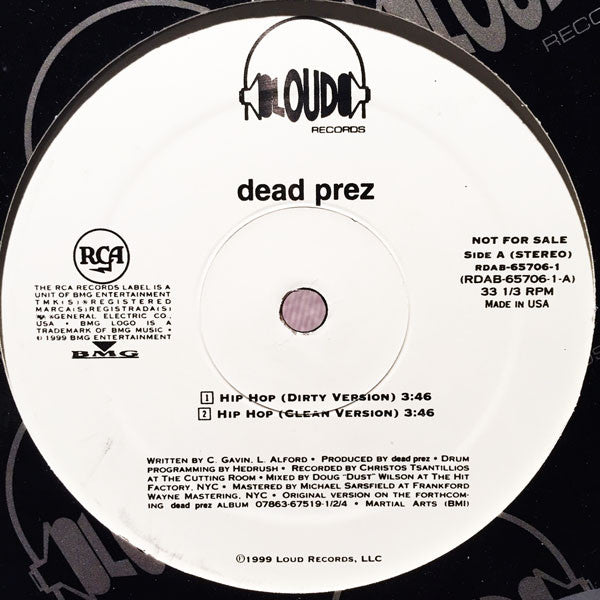 dead prez : Hip-Hop (12", Promo)