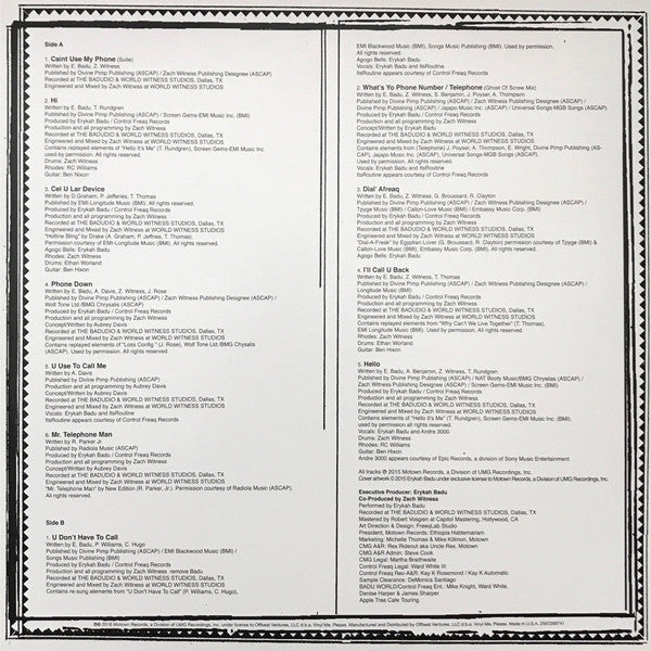 Erykah Badu : But You Caint Use My Phone (LP, Club, Mixtape, RE, Cle)