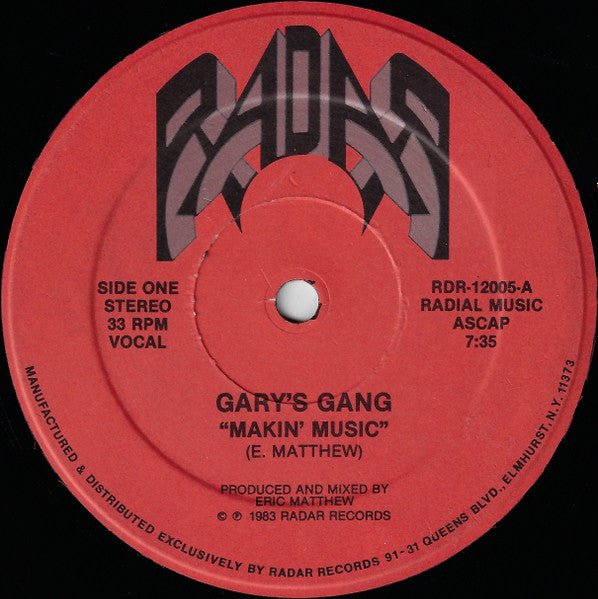 Gary's Gang : Makin' Music (12")