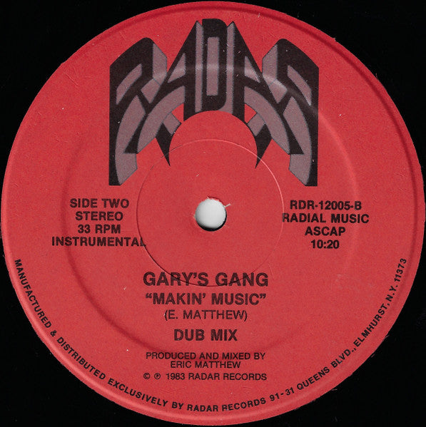 Gary's Gang : Makin' Music (12")
