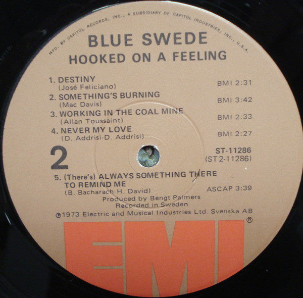 Blue Swede : Hooked On A Feeling (LP, Album, Win)