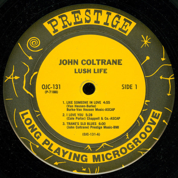 John Coltrane : Lush Life (LP, Album, Mono, RE)