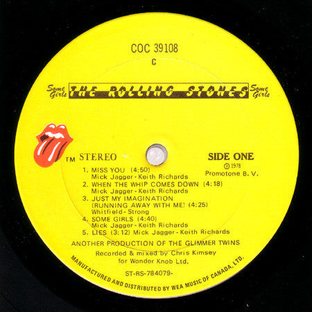 The Rolling Stones : Some Girls (LP, Album, 2nd)