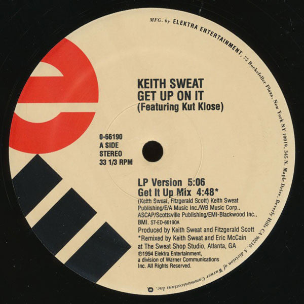 Keith Sweat Featuring Kut Klose : Get Up On It (12", SRC)