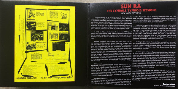 Sun Ra : The Cymbals / Symbols Sessions: New York City 1973  (LP, Album, RE, Red + LP, Album, Gre)