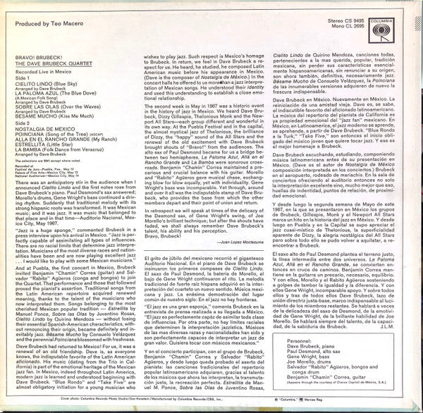 The Dave Brubeck Quartet : Bravo! Brubeck! (LP, Album)