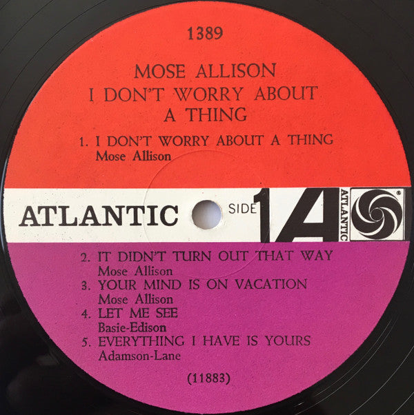 Mose Allison : I Don't Worry About A Thing (LP, Album, Mono, RP)