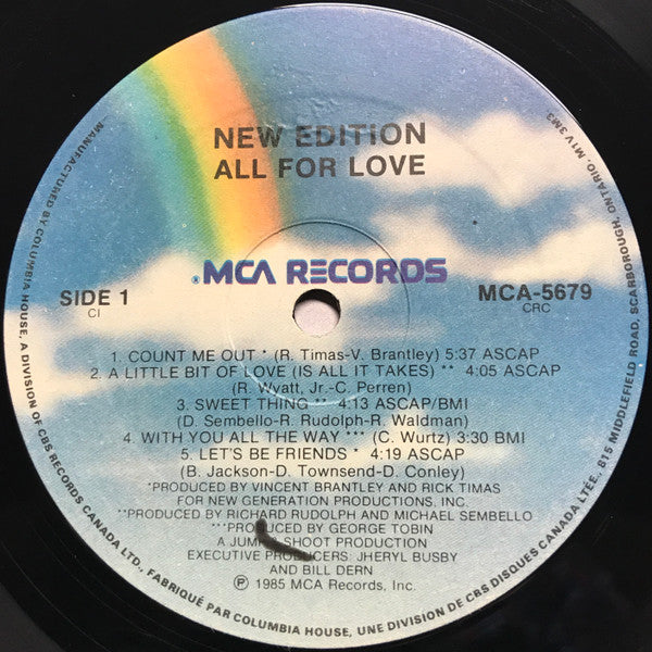 New Edition : All For Love (LP, Album, Club)