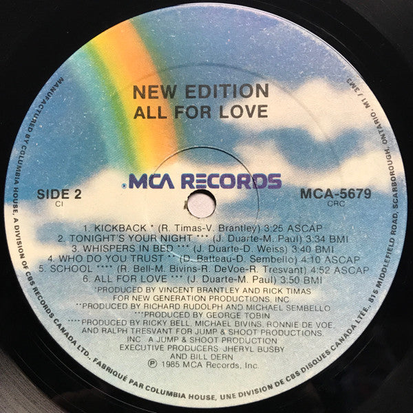 New Edition : All For Love (LP, Album, Club)