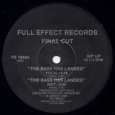 Final Cut : The Bass Has Landed / The House Has Landed (12")
