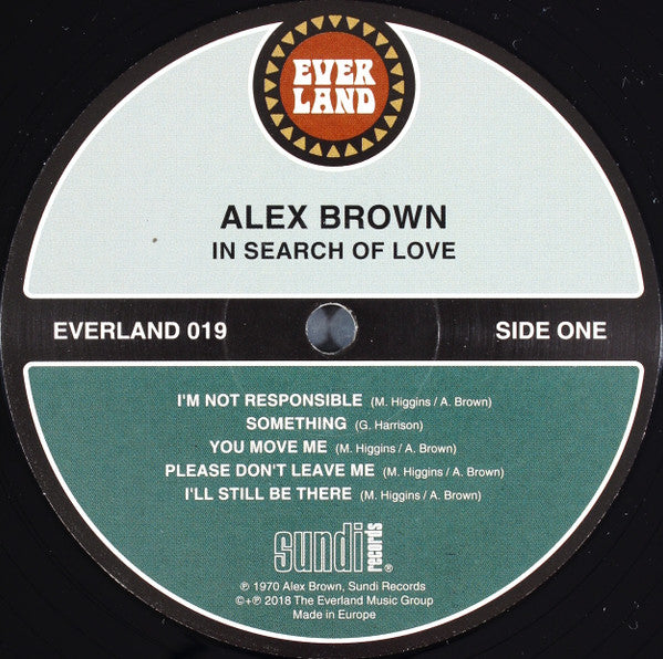 Alex Brown : In Search Of Love (LP, Album, RE)