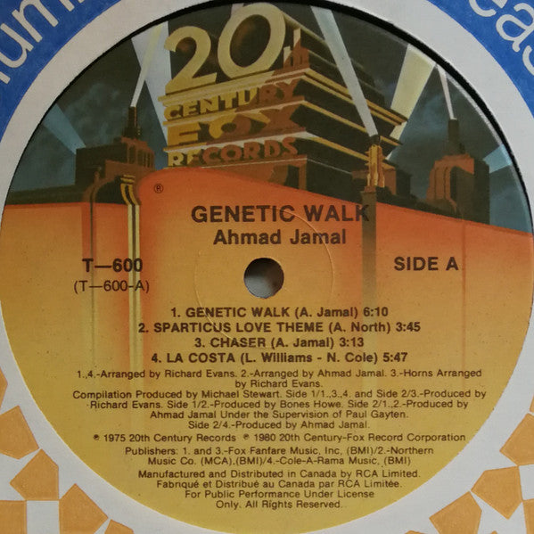 Ahmad Jamal : Genetic Walk (LP, Album)