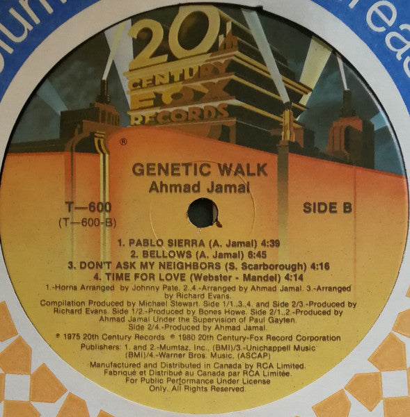 Ahmad Jamal : Genetic Walk (LP, Album)