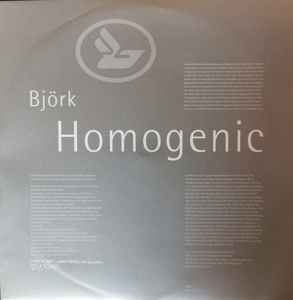 Björk : Homogenic (LP, Album, RE, 180)