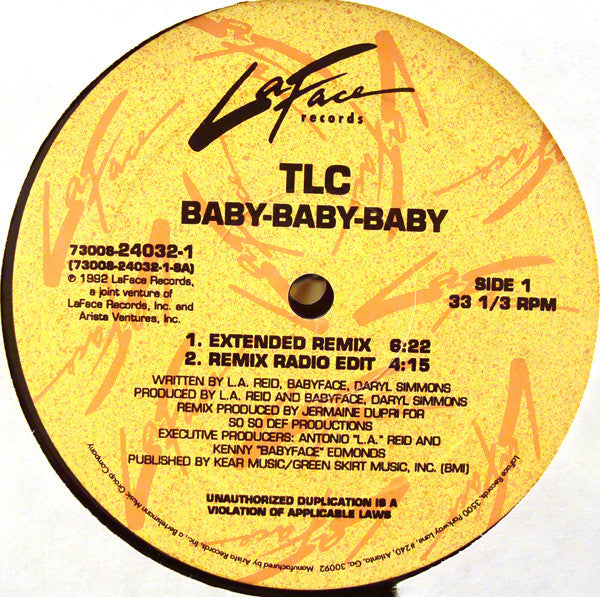 TLC : Baby-Baby-Baby (12")