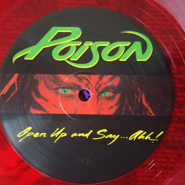 Poison (3) : Open Up And Say...Ahh! (LP, Album, RE, Red)