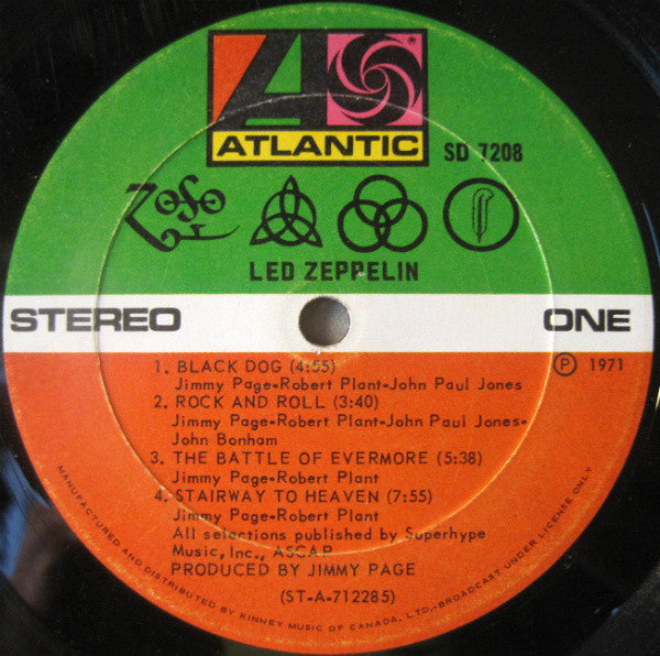 Led Zeppelin : Untitled (LP, Album, Gat)