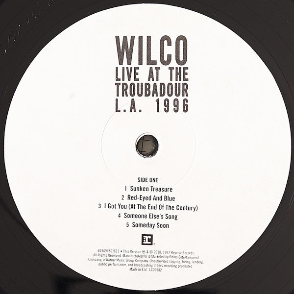 Wilco : Live At The Troubadour L.A. 1996 (2xLP, Album, RSD, Ltd, RE, 180)