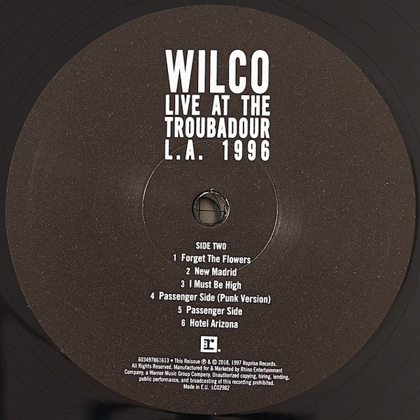 Wilco : Live At The Troubadour L.A. 1996 (2xLP, Album, RSD, Ltd, RE, 180)
