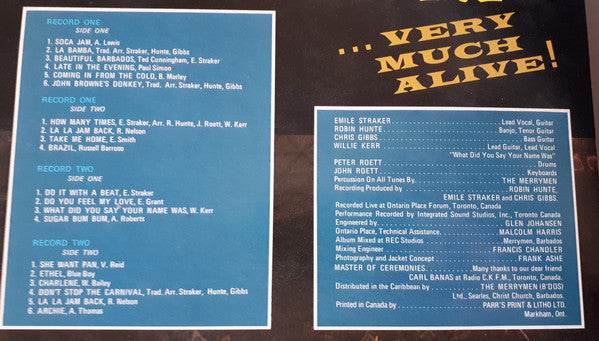 The Merrymen : Live ... Very Much Alive! (2xLP, Album)