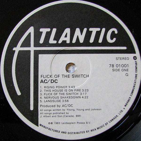 AC/DC : Flick Of The Switch (LP, Album, Emb)