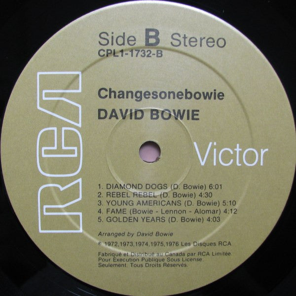 David Bowie : ChangesOneBowie (LP, Comp)
