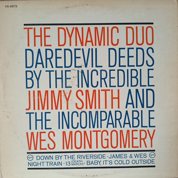 Jimmy Smith & Wes Montgomery : Jimmy & Wes - The Dynamic Duo (LP, Album, Gat)