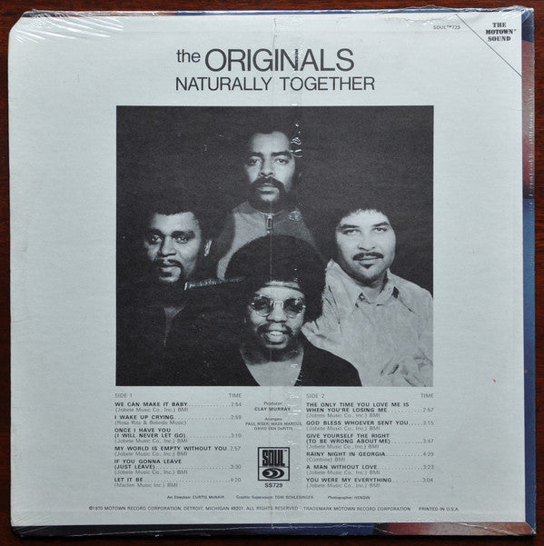 The Originals : Naturally Together (LP, Album)