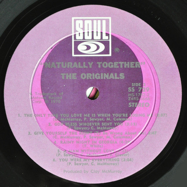 The Originals : Naturally Together (LP, Album)