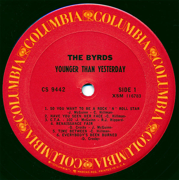 The Byrds : Younger Than Yesterday (LP, Album, RP, Pit)