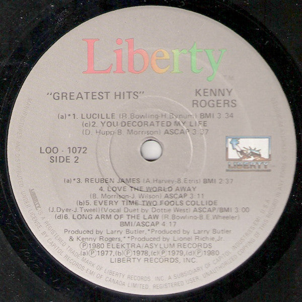Kenny Rogers : Greatest Hits (LP, Comp)