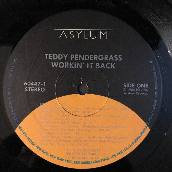 Teddy Pendergrass : Workin' It Back (LP, Album, AR)