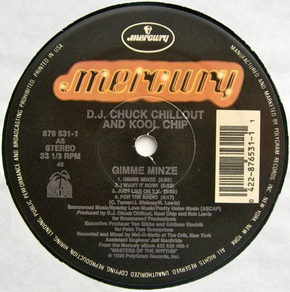 Chuck Chillout & Kool Chip : Gimme Minze ! (12")