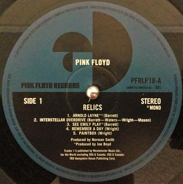 Pink Floyd : Relics (LP, Comp, Mono, RE, RM, 180)
