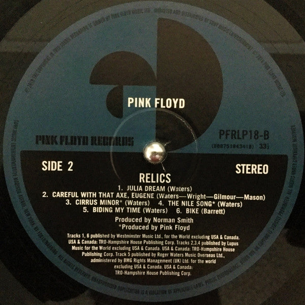Pink Floyd : Relics (LP, Comp, Mono, RE, RM, 180)