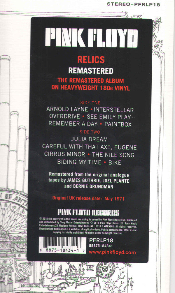 Pink Floyd : Relics (LP, Comp, Mono, RE, RM, 180)