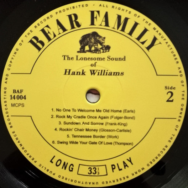 Hank Williams : The Lonesome Sound Of Hank Williams (10", Album, Mono, RE)