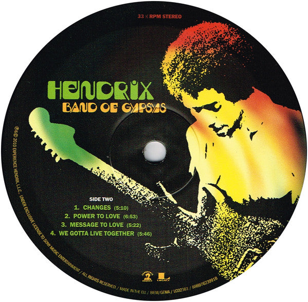 Jimi Hendrix : Band Of Gypsys (LP, Album, RE, RM, 180)