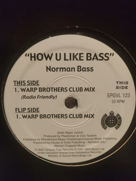 Norman Bass : How U Like Bass? (12")