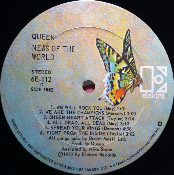Queen : News Of The World (LP, Album, Gat)