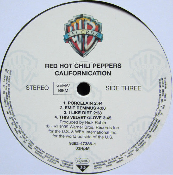 Red Hot Chili Peppers : Californication (2xLP, Album, RP)